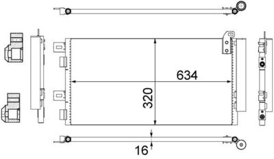 Конденсатор, кондиционер MAHLE AC 312 001S