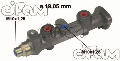 Galvenais bremžu cilindrs CIFAM 202-022