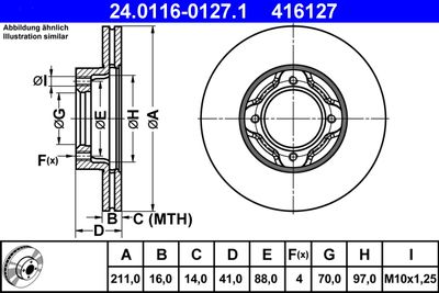Bremžu diski ATE 24.0116-0127.1