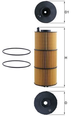 Eļļas filtrs MAHLE OX1412D