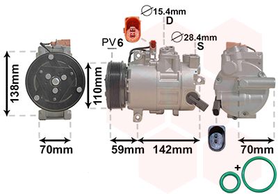 Компрессор, кондиционер VAN WEZEL 0300K402