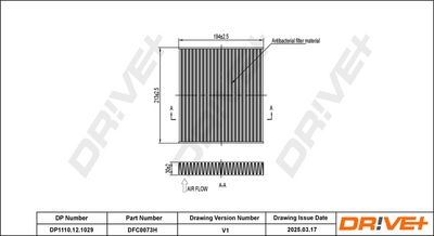 Фильтр, воздух во внутренном пространстве Dr!ve+ DP1110.12.1029