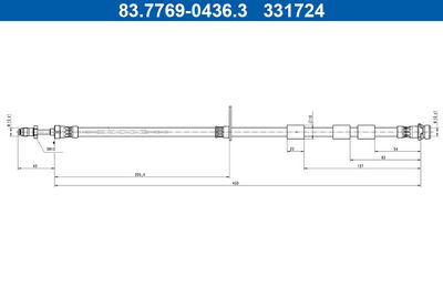 Тормозной шланг ATE 83.7769-0436.3