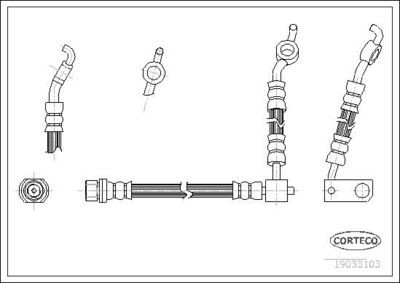 Bremžu šļūtene CORTECO 19033103