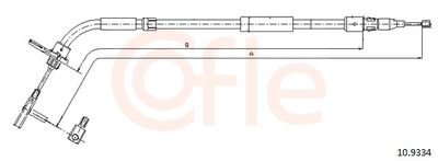 Тросик, cтояночный тормоз COFLE 10.9334