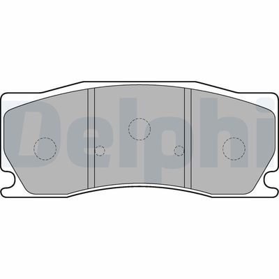 Комплект тормозных колодок, дисковый тормоз DELPHI LP2216