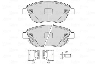 Bremžu uzliku kompl., Disku bremzes VALEO 601727