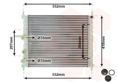 Radiators, Motora dzesēšanas sistēma VAN WEZEL 17002326