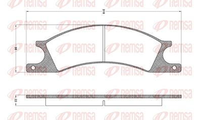 Bremžu uzliku kompl., Disku bremzes REMSA JCA 1024