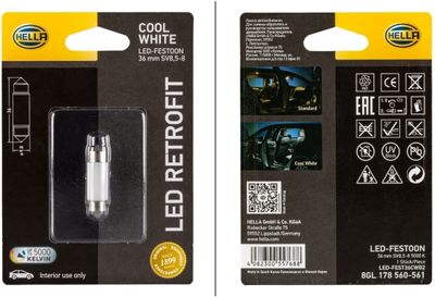 Kvēlspuldze, Salona telpas apgaismojums HELLA 8GL 178 560-561