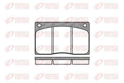 Комплект тормозных колодок, дисковый тормоз REMSA 0044.00
