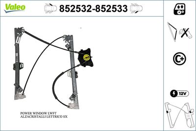 Стеклоподъемник VALEO 852532