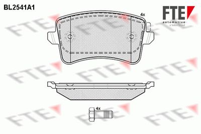 Bremžu uzliku kompl., Disku bremzes FTE 9010792