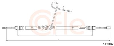 Тросик, cтояночный тормоз COFLE 1.FO006