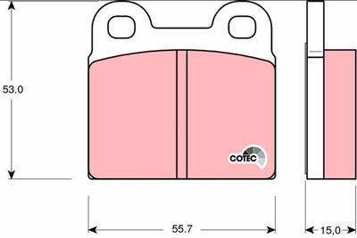 Комплект тормозных колодок, дисковый тормоз TRW GDB102