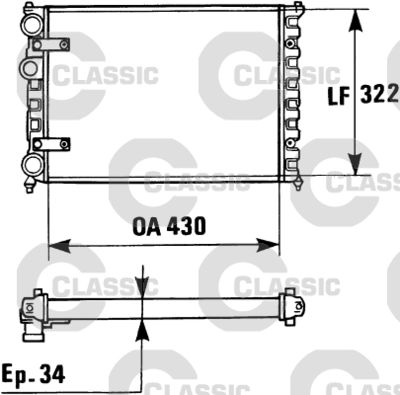 Radiators, Motora dzesēšanas sistēma VALEO 230946