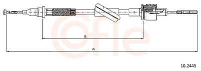 Трос, управление сцеплением COFLE 92.10.2445