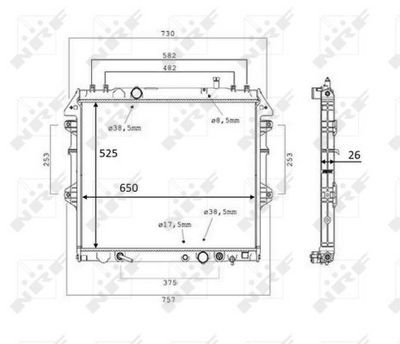 Radiators, Motora dzesēšanas sistēma NRF 58534
