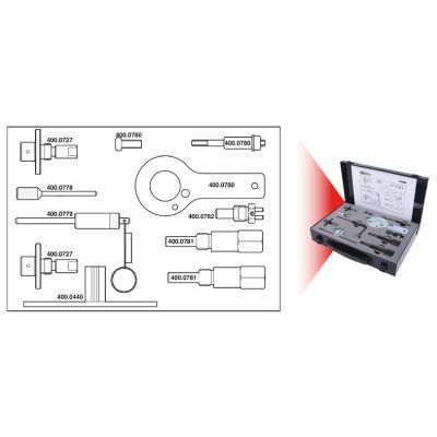 Uzstādīšanas instrumentu komplekts, Gāzu sadales mehānisms KS TOOLS 400.0775