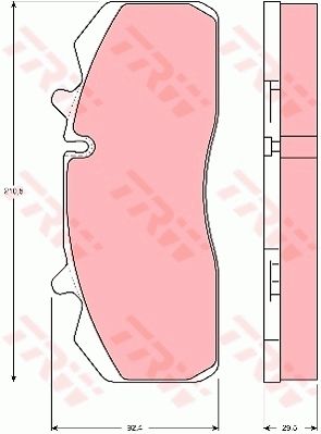 Bremžu uzliku kompl., Disku bremzes TRW GDB5083