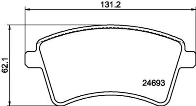 Комплект тормозных колодок, дисковый тормоз HELLA PAGID 8DB 355 013-961