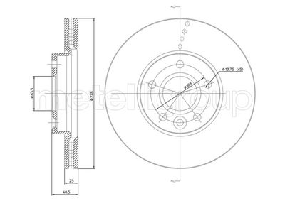 Тормозной диск METELLI 23-1475C