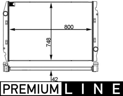 Радиатор, охлаждение двигателя MAHLE CR 719 001P