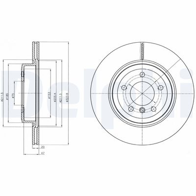 Тормозной диск DELPHI BG4325C