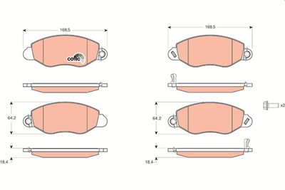 Комплект тормозных колодок, дисковый тормоз TRW GDB1461
