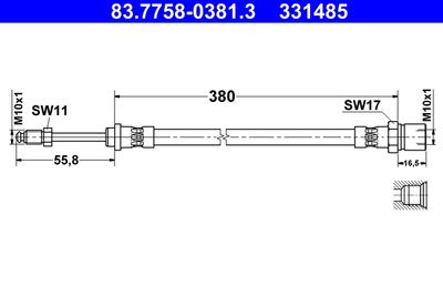 Тормозной шланг ATE 83775803813