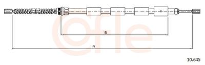 Тросик, cтояночный тормоз COFLE 92.10.645