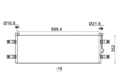 Конденсатор, кондиционер MAHLE AC 784 000S