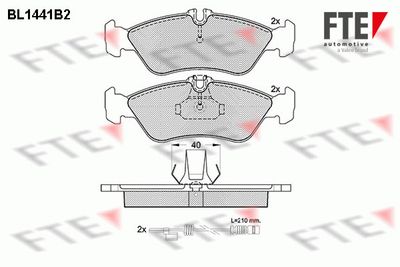 Bremžu uzliku kompl., Disku bremzes FTE 9010194