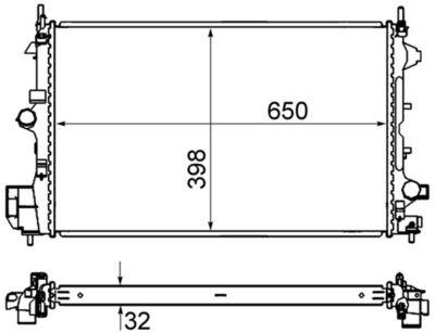 Радиатор, охлаждение двигателя MAHLE CR 835 000S