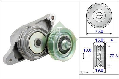 Siksnas spriegotājs, Ķīļsiksna Schaeffler INA 534 0489 10