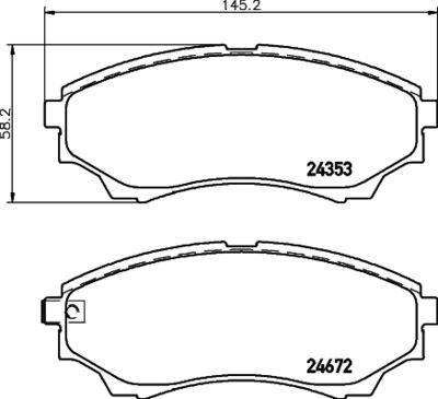 Комплект тормозных колодок, дисковый тормоз HELLA PAGID 8DB 355 012-381