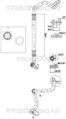 Трубопровод высокого / низкого давления, кондиционер TRISCAN 9010 16003