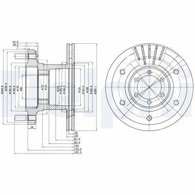 Bremžu diski DELPHI BG9453