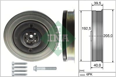 Комплект ременных шкивов, коленчатый вал Schaeffler INA 544 0503 20