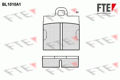 Bremžu uzliku kompl., Disku bremzes FTE 9010004