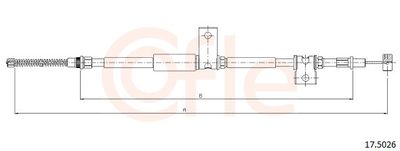 Тросик, cтояночный тормоз COFLE 92.17.5026