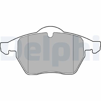 Комплект тормозных колодок, дисковый тормоз DELPHI LP1407