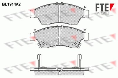 Bremžu uzliku kompl., Disku bremzes FTE 9010504