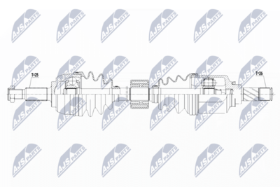 Приводной вал NTY NPW-RE-134
