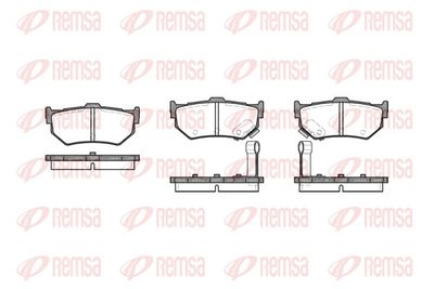 Комплект тормозных колодок, дисковый тормоз REMSA 0183.02