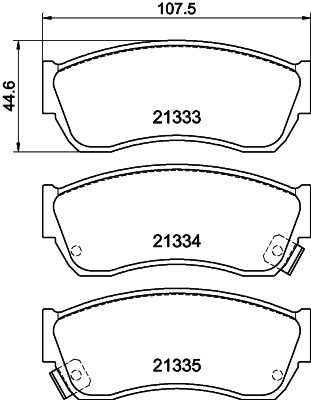Bremžu uzliku kompl., Disku bremzes HELLA PAGID 8DB 355 005-711