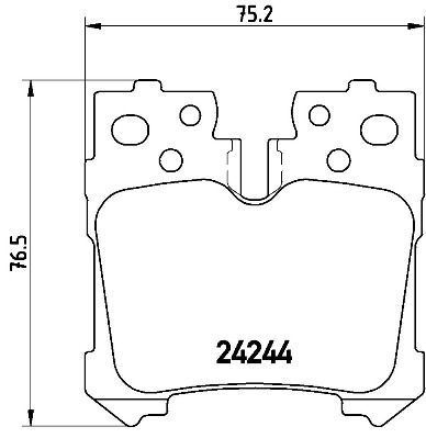 Bremžu uzliku kompl., Disku bremzes BREMBO P 83 076