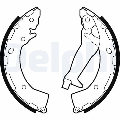 Комплект тормозных колодок DELPHI LS2010