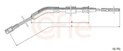 Тросик, cтояночный тормоз COFLE 92.10.701