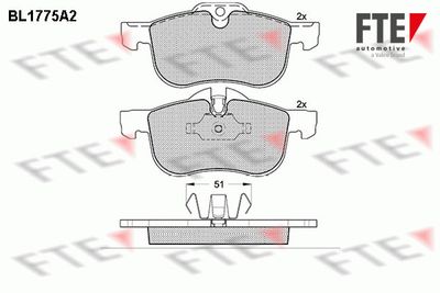 Bremžu uzliku kompl., Disku bremzes FTE 9010345